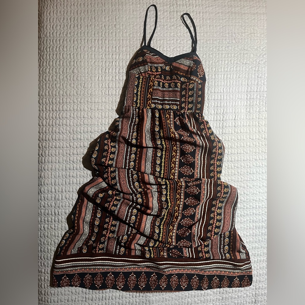 INTRICATE COLORFUL PATTERN CLASSY MAXI DRESS